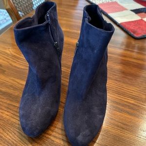 LeSilla Navy Suede Ankle Boots